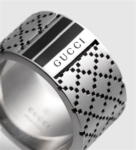 gucci cigar band silver rings|gucci silver ring for men.